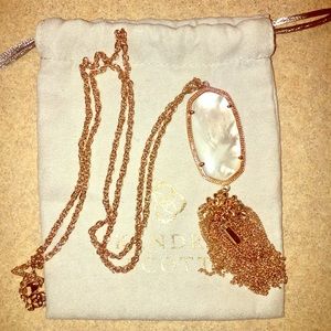 Rose gold & ivory Mop Kendra Scott Rayne necklace